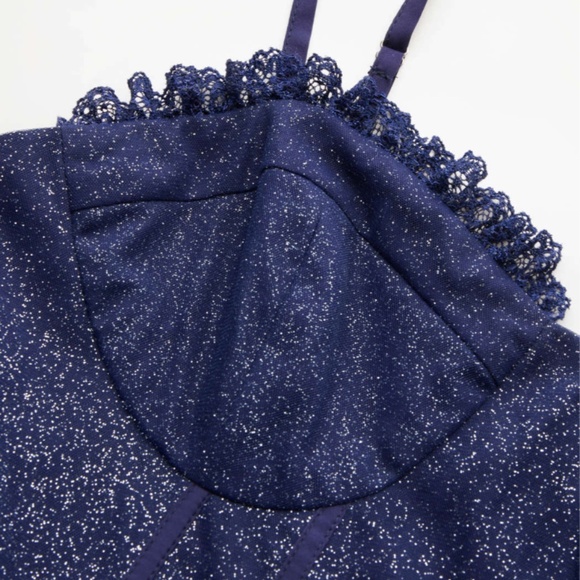 NWT Blue glitter corset mini dress - Picture 4 of 4